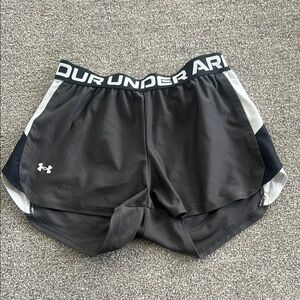 Under Armour Black and Gray Athletic Shorts